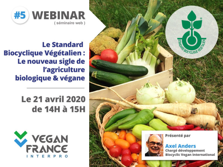 April 21, 2 to 3pm, webinar: A new level of transparency in organic farming – the Biocyclic Vegan Quality Seal (in French)