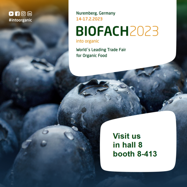 Biofach 2023 – Nürnberg/Germany – February 14th to 17th – Meet Biocyclic Vegan International